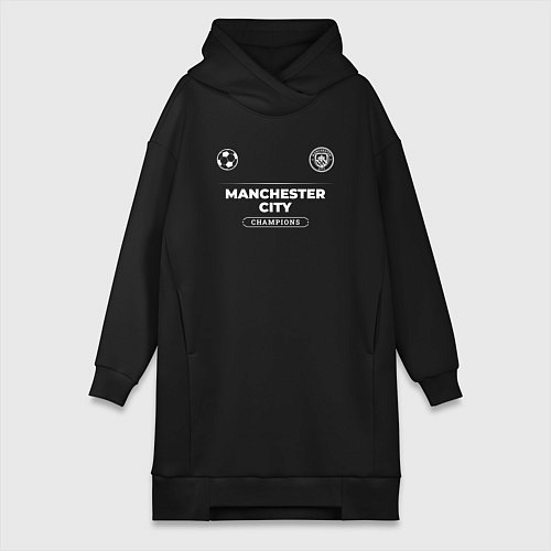 Женская толстовка-платье Manchester City Форма Чемпионов / Черный – фото 1