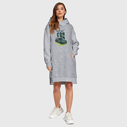 Женское худи-платье Aston Martin No Limit Нет Предела, цвет: меланж — фото 2