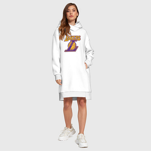 Женская толстовка-платье Lakers Лейкерс Коби Брайант / Белый – фото 4