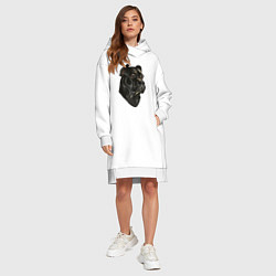 Женское худи-платье Портрет Кане-корсо, цвет: белый — фото 2