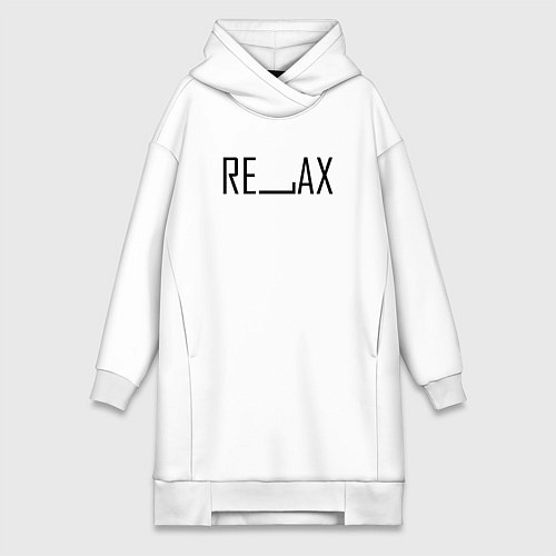 Женская толстовка-платье RELAX BLACK / Белый – фото 1