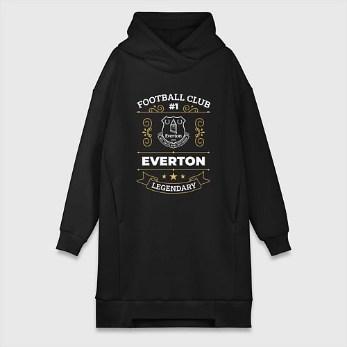 Женская толстовка-платье Everton FC 1 / Черный – фото 1