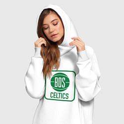 Женское худи-платье Bos Celtics, цвет: белый — фото 2