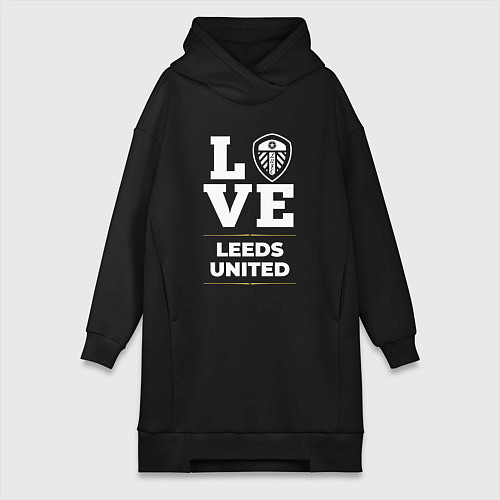 Женская толстовка-платье Leeds United Love Classic / Черный – фото 1