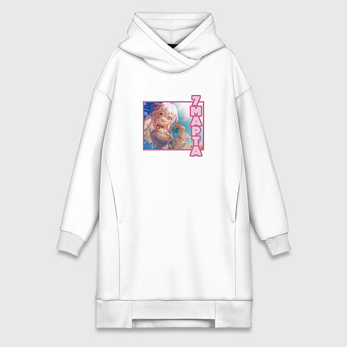 Женская толстовка-платье Седьмое марта Honkai Star Rail / Белый – фото 1