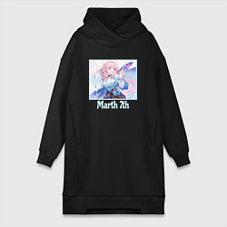 Женское худи-платье 7 марта Honkai star rail, цвет: черный