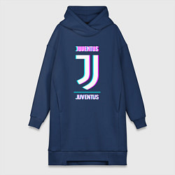 Женская толстовка-платье Juventus FC в стиле Glitch