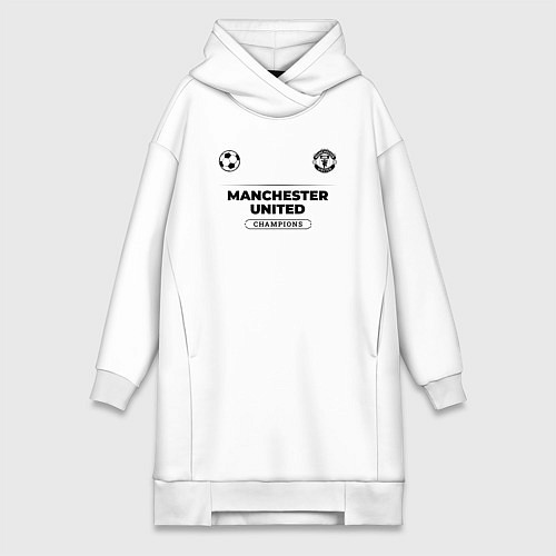 Женская толстовка-платье Manchester United Униформа Чемпионов / Белый – фото 1