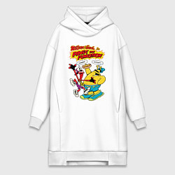 Женское худи-платье ToeJam & Earl, цвет: белый