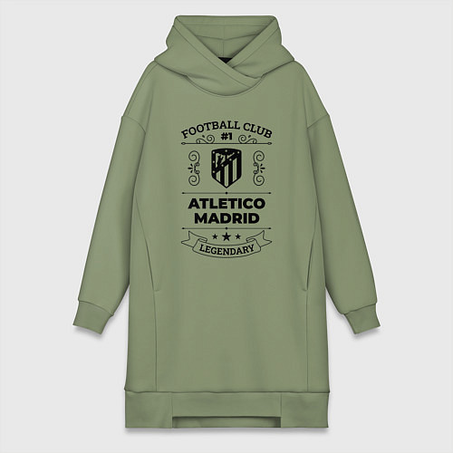 Женская толстовка-платье Atletico Madrid: Football Club Number 1 Legendary / Авокадо – фото 1