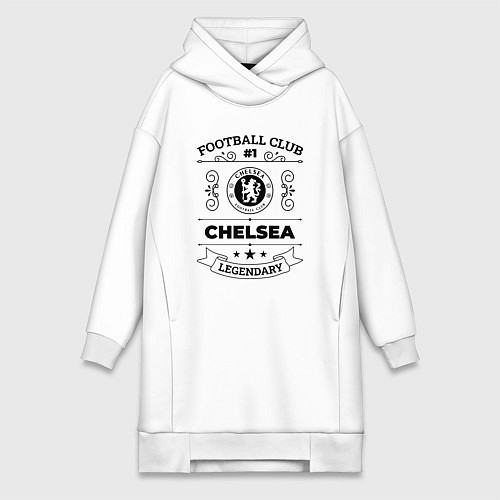 Женская толстовка-платье Chelsea: Football Club Number 1 Legendary / Белый – фото 1