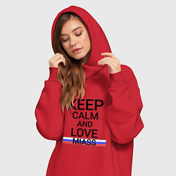 Женское худи-платье Keep calm Miass Миасс, цвет: красный — фото 2