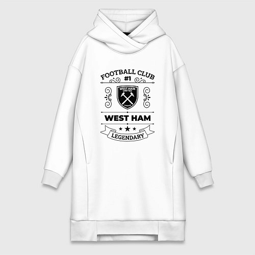 Женская толстовка-платье West Ham: Football Club Number 1 Legendary / Белый – фото 1