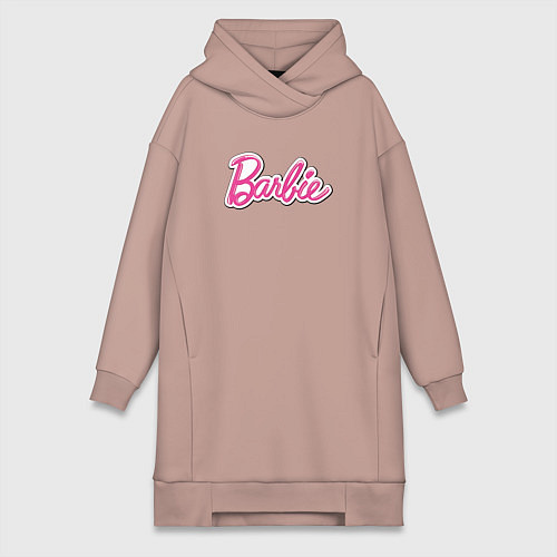 Женская толстовка-платье Barbie logo / Пыльно-розовый – фото 1