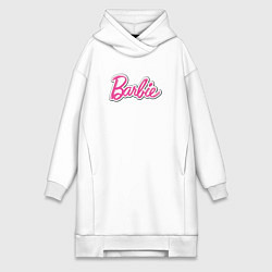 Женское худи-платье Barbie logo, цвет: белый