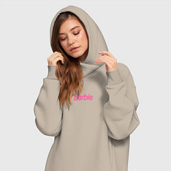 Женское худи-платье Barbie mini logo, цвет: миндальный — фото 2