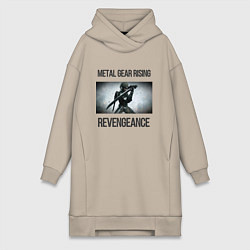 Женское худи-платье Metal Gear Rising: Revengeance - Raiden, цвет: миндальный