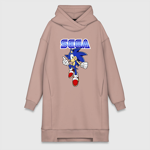 Женская толстовка-платье SEGA - Sonic / Пыльно-розовый – фото 1