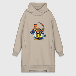 Женская толстовка-платье TYRANNOSAURUS IN PURSUIT