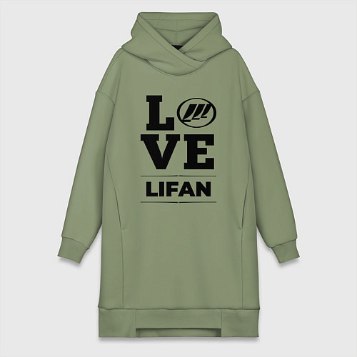 Женская толстовка-платье Lifan Love Classic / Авокадо – фото 1