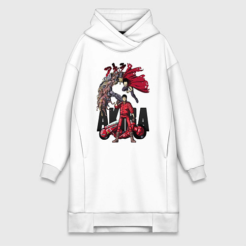 Женская толстовка-платье Akira anime / Белый – фото 1