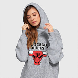 Женское худи-платье Chicago Bulls, цвет: меланж — фото 2