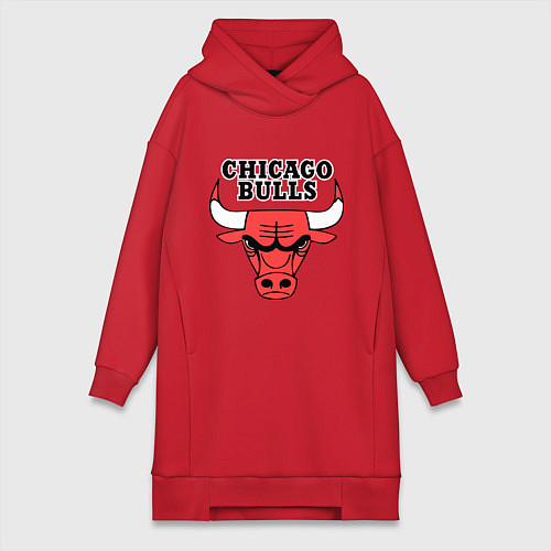 Женская толстовка-платье Chicago Bulls / Красный – фото 1