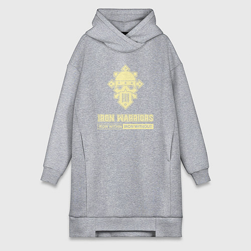 Женская толстовка-платье Железные воины хаос винтаж лого / Меланж – фото 1