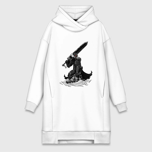 Женская толстовка-платье Berserk the Black Swordsman / Белый – фото 1