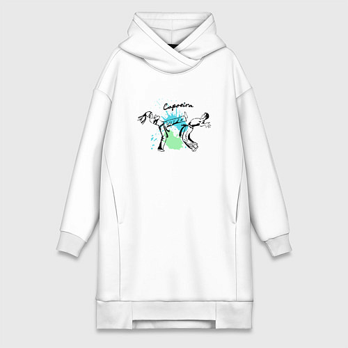 Женская толстовка-платье Капоэйра боевой танец / Белый – фото 1