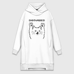 Женская толстовка-платье Disturbed - rock cat
