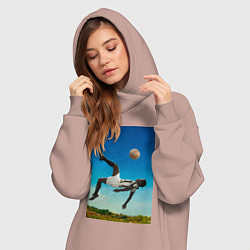 Женское худи-платье Удар Пеле, цвет: пыльно-розовый — фото 2