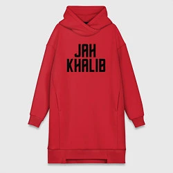 Женское худи-платье Jah Khalib - ЛОГО, цвет: красный