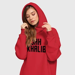 Женское худи-платье Jah Khalib - ЛОГО, цвет: красный — фото 2