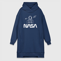 Женская толстовка-платье Nasa - космонавт