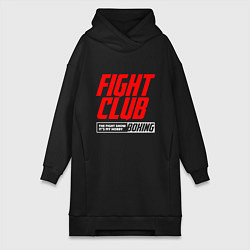 Женское худи-платье Fight club boxing, цвет: черный