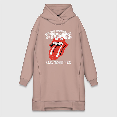 Женская толстовка-платье The Rolling Stones 78 / Пыльно-розовый – фото 1