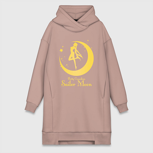 Женская толстовка-платье Sailor Moon gold / Пыльно-розовый – фото 1