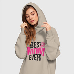 Женское худи-платье Лучшая мамуля на свете, цвет: миндальный — фото 2