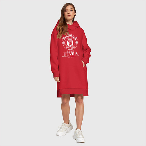 Женская толстовка-платье Манчестер Юнайтед дьяволы / Красный – фото 4