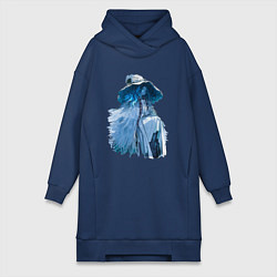 Женское худи-платье Прекрасная Ранни - Elden Ring, цвет: тёмно-синий