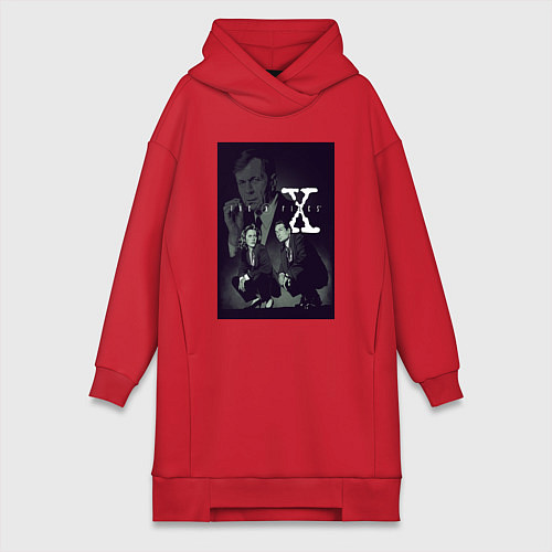 Женская толстовка-платье X poster / Красный – фото 1