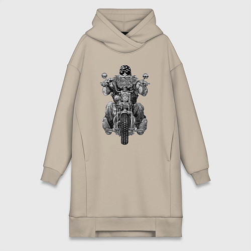 Женская толстовка-платье Ride biker / Миндальный – фото 1