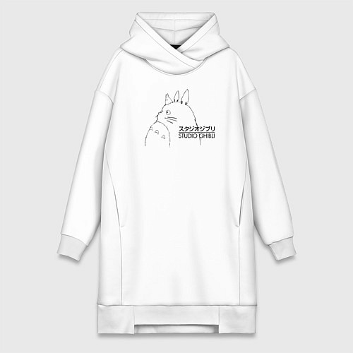 Женская толстовка-платье Тоторо Studio Ghibli / Белый – фото 1