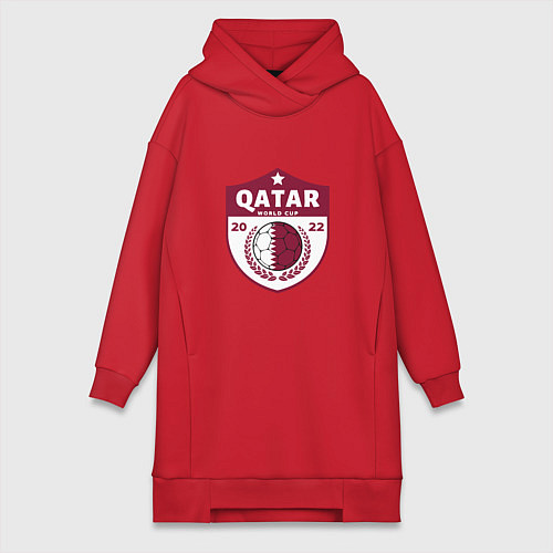 Женская толстовка-платье Qatar - World Cup / Красный – фото 1