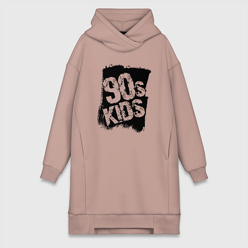Женская толстовка-платье Дети девяностых / Пыльно-розовый – фото 1