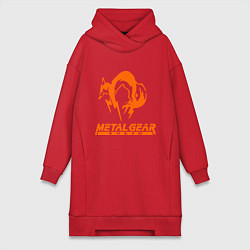 Женское худи-платье Metal Gear Solid Fox, цвет: красный