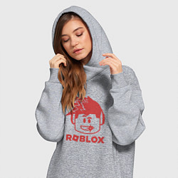 Женское худи-платье Роблокс диджей, цвет: меланж — фото 2