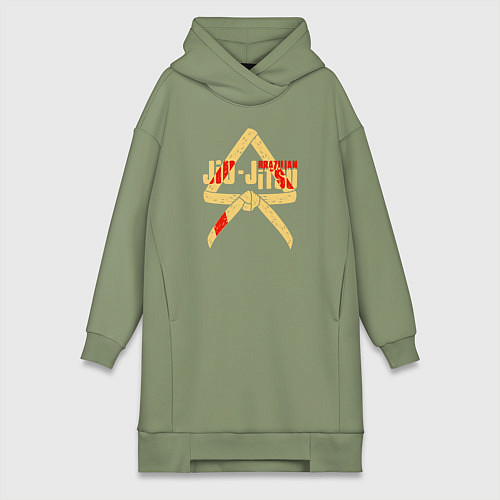 Женская толстовка-платье Чёрный пояс БЖЖ / Авокадо – фото 1