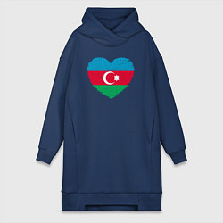 Женская толстовка-платье Сердце Азербайджана